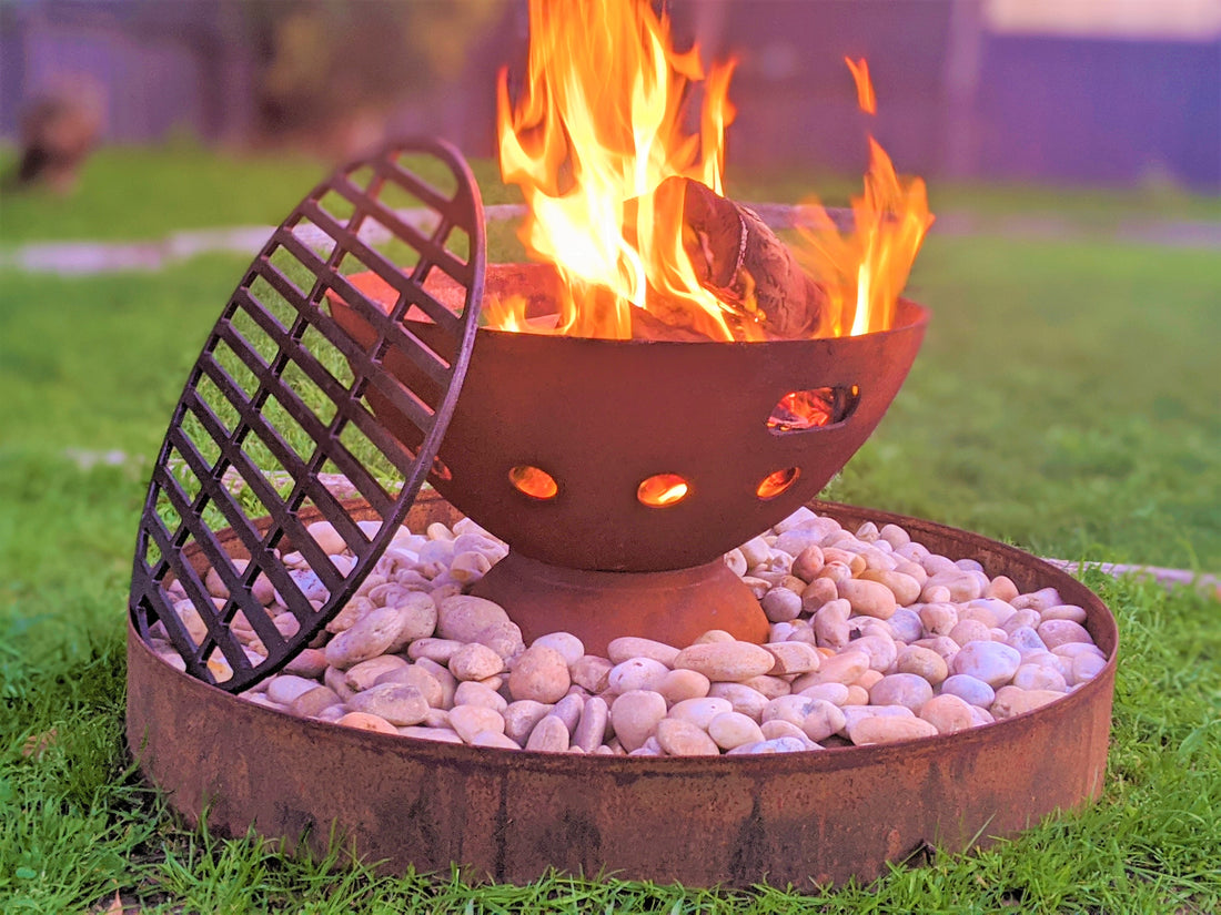 The Alaska Fire Pit comes with a cast iron grill that needs to be seasoned. Here's how.