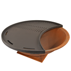 Luna Grill 82cm Cast Iron Fire Pit BBQ Grill Plate