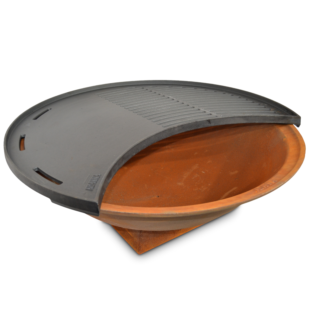 Luna Grill 82cm Cast Iron Fire Pit BBQ Grill Plate