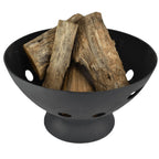Alaska 55cm BBQ Fire Pit with Grill - Black - Cooking Fire Pit