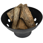 Alaska 55cm BBQ Fire Pit with Grill - Black - Cooking Fire Pit