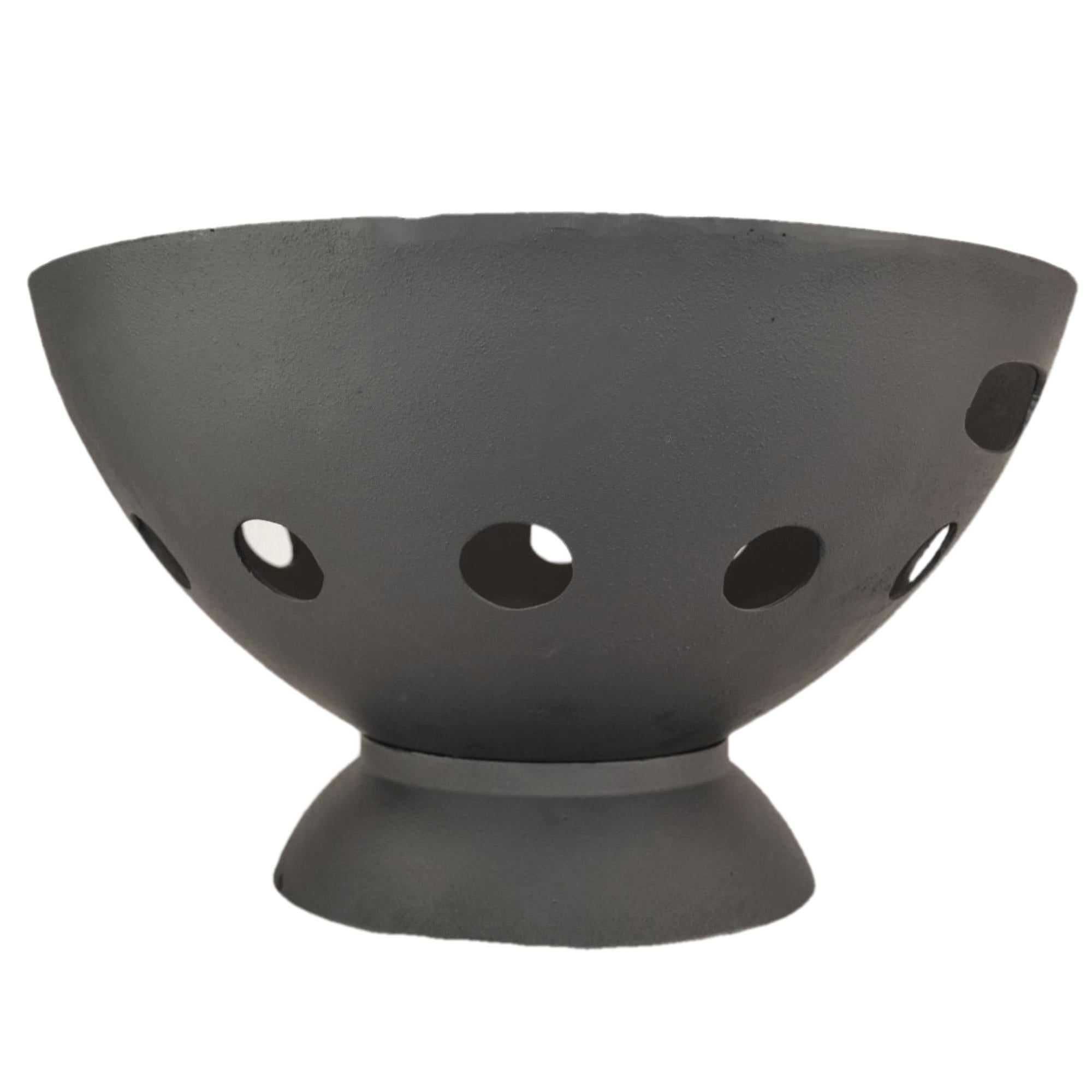 Alaska 55cm BBQ Fire Pit with Grill - Black - Cooking Fire Pit