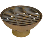 Alaska 55cm BBQ Fire Pit with Grill - Natural Rustic Finish - Cooking Fire Pit