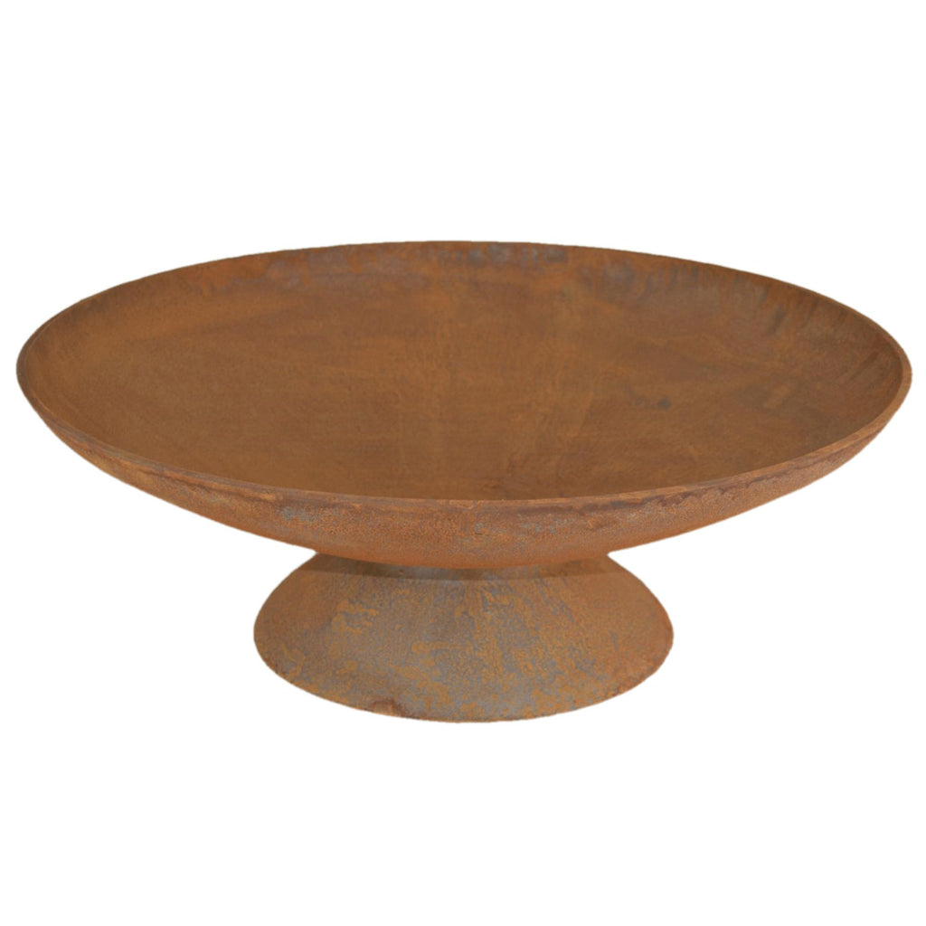Dakota 60cm Elegant Cast Iron Fire Pit - Natural Rustic Finish - Outdoor Fire Pits