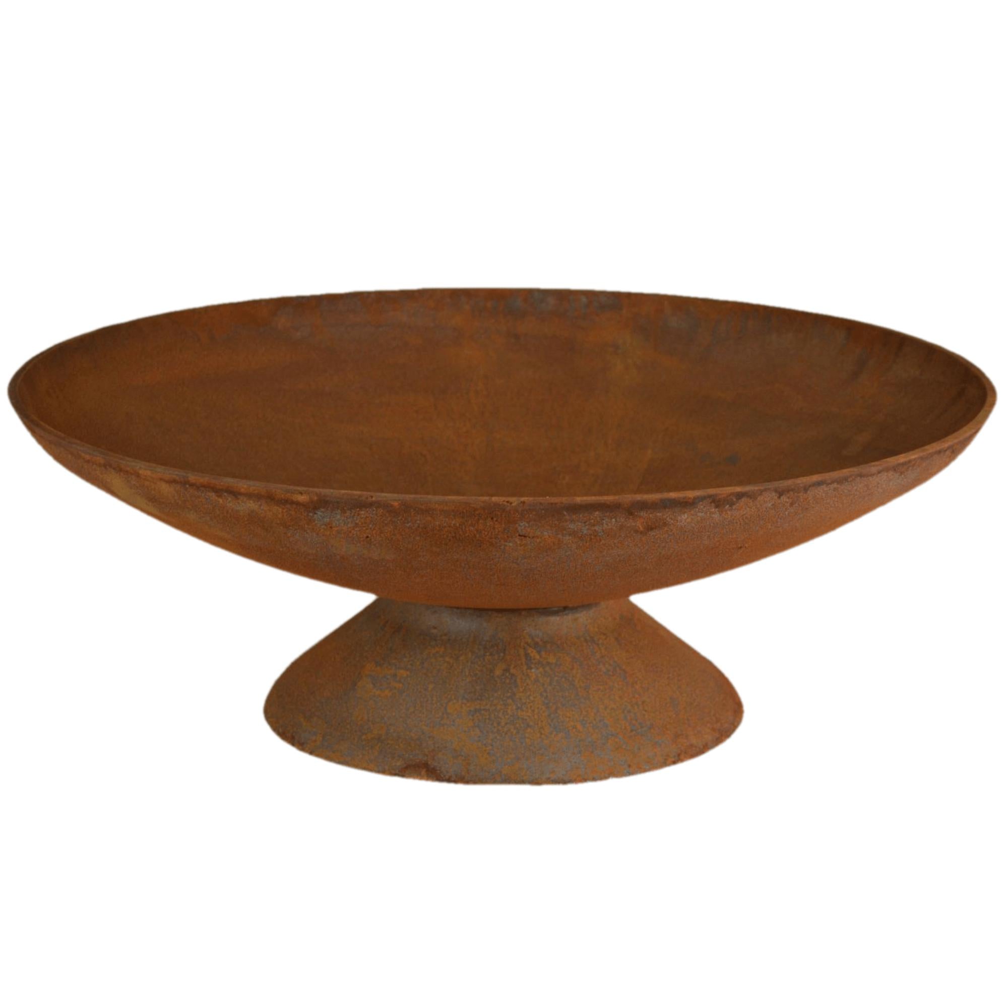 Dakota 60cm Elegant Cast Iron Fire Pit - Natural Rustic Finish - Outdoor Fire Pits