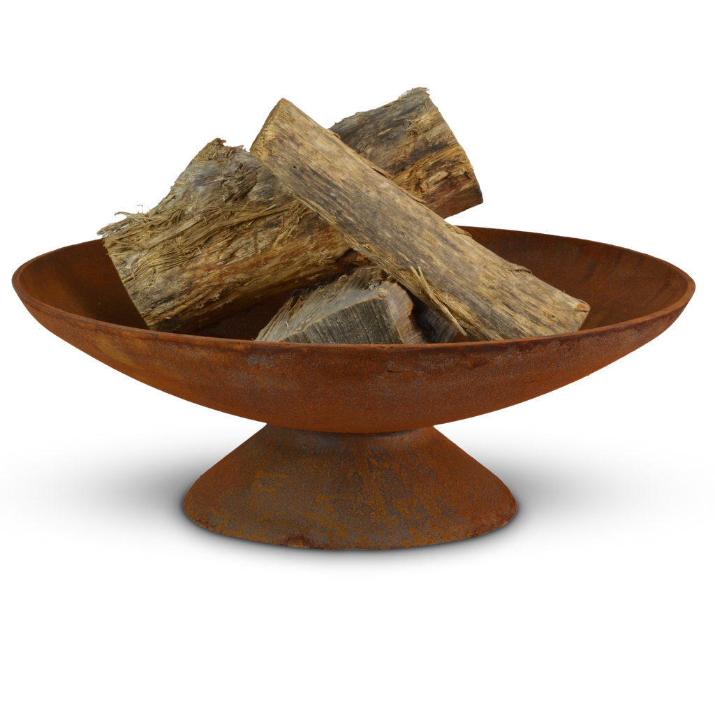 Dakota 60cm Elegant Cast Iron Fire Pit - Natural Rustic Finish - Outdoor Fire Pits