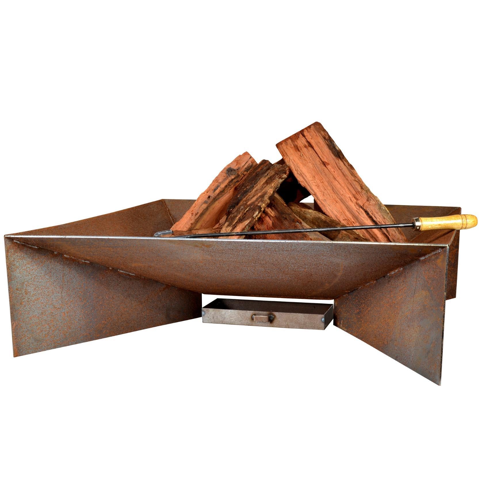 Nova 70cm Contemporary Steel Outdoor Fire Pit - Adanna Fire Pits Australia