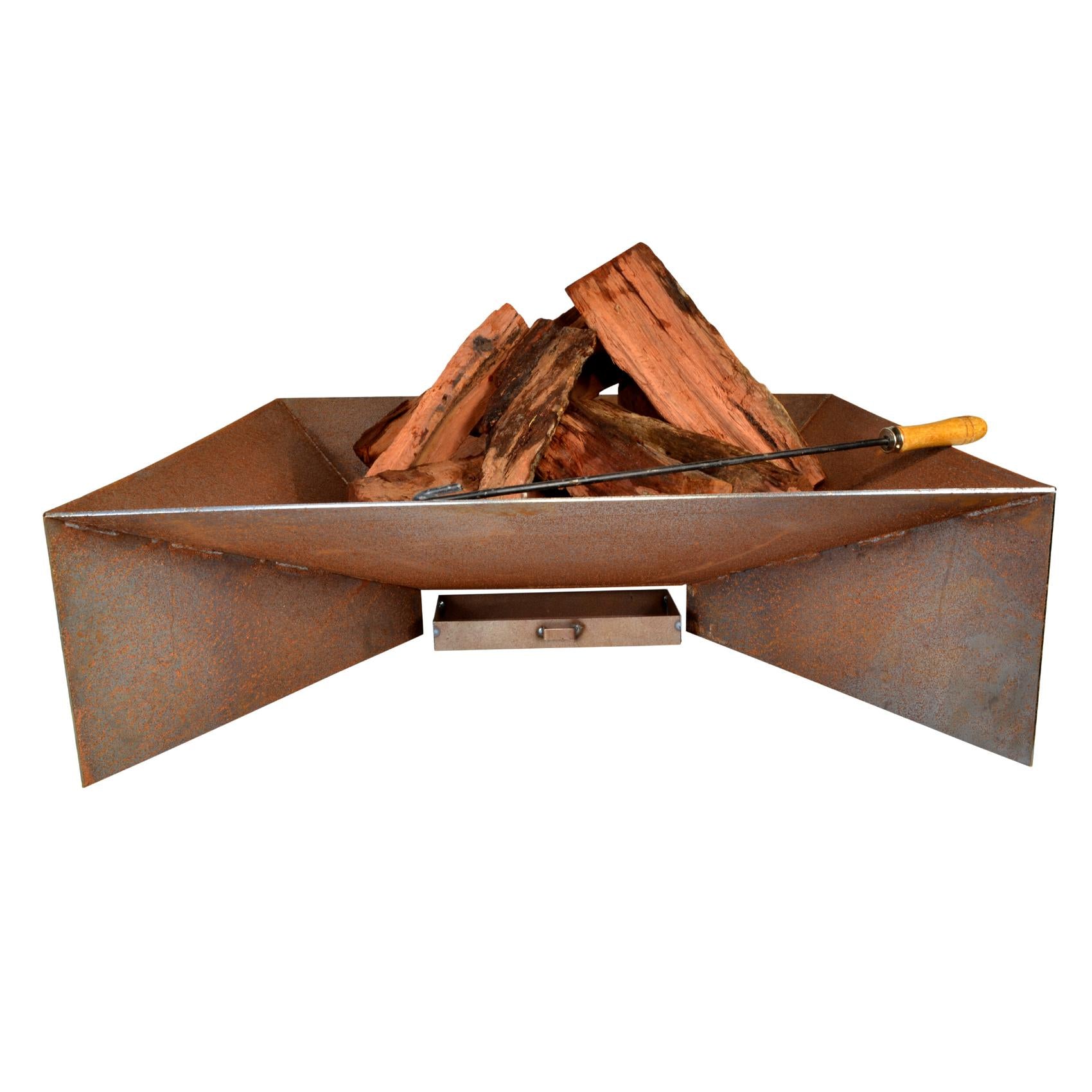 Nova 70cm Contemporary Steel Outdoor Fire Pit - Adanna Fire Pits Australia