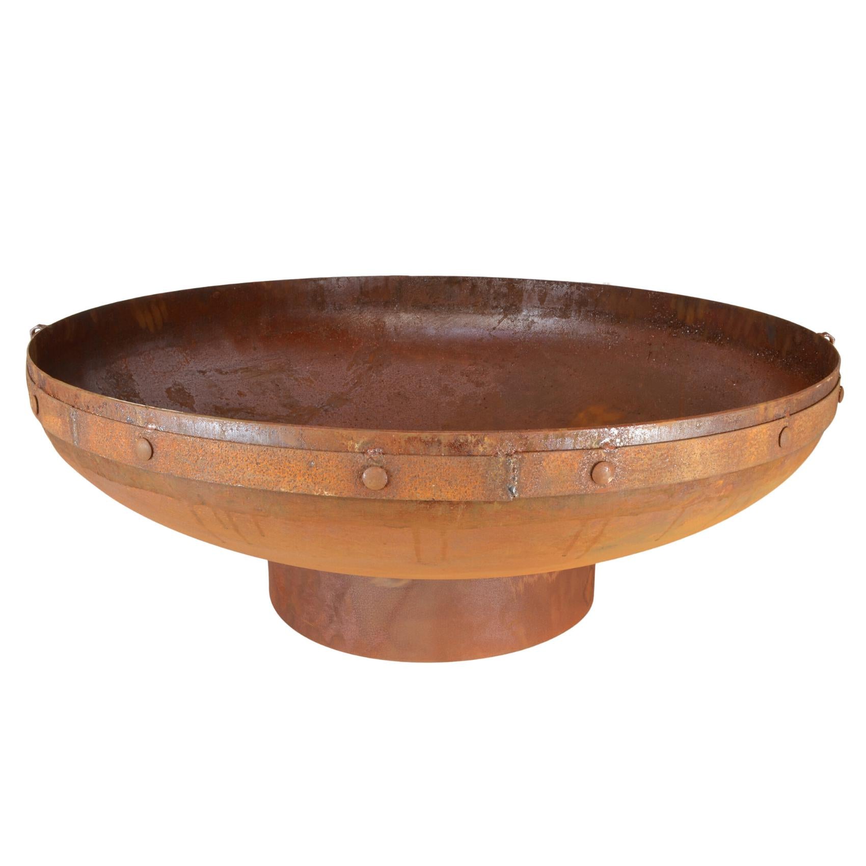 Raja 100cm Traditional Steel Outdoor Fire Pit - Adanna Fire Pits Australia