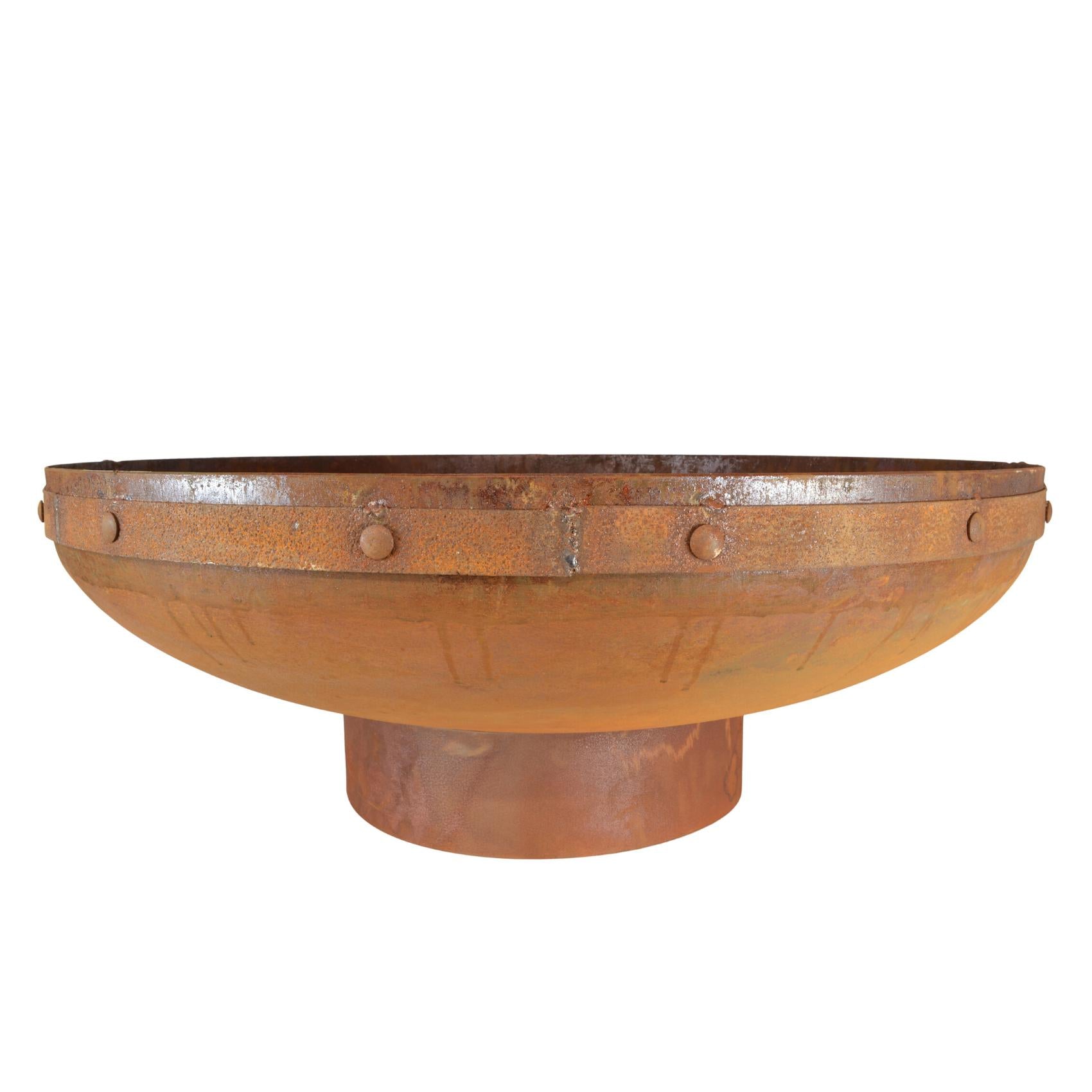 Raja 100cm Traditional Steel Outdoor Fire Pit - Adanna Fire Pits Australia
