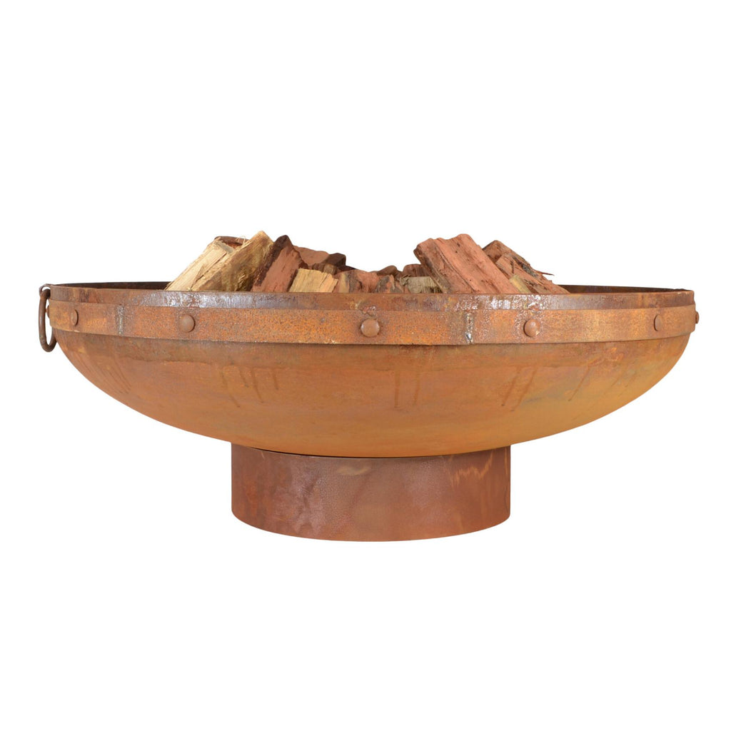 Raja 100cm Traditional Steel Outdoor Fire Pit - Adanna Fire Pits Australia