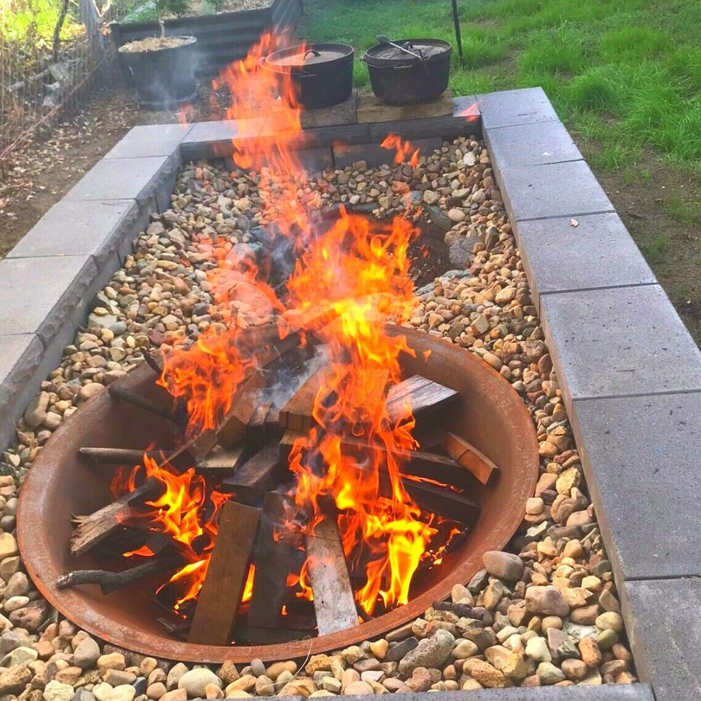 Sahara 100cm Cast Iron Fire Pit - Cooking Fire Pit