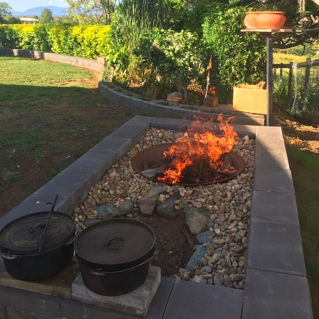 Sahara 100cm Cast Iron Fire Pit - Cooking Fire Pit