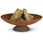 Tucson 78cm Elegant Cast Iron Fire Pit - Natural Rustic Finish - Outdoor Fire Pit