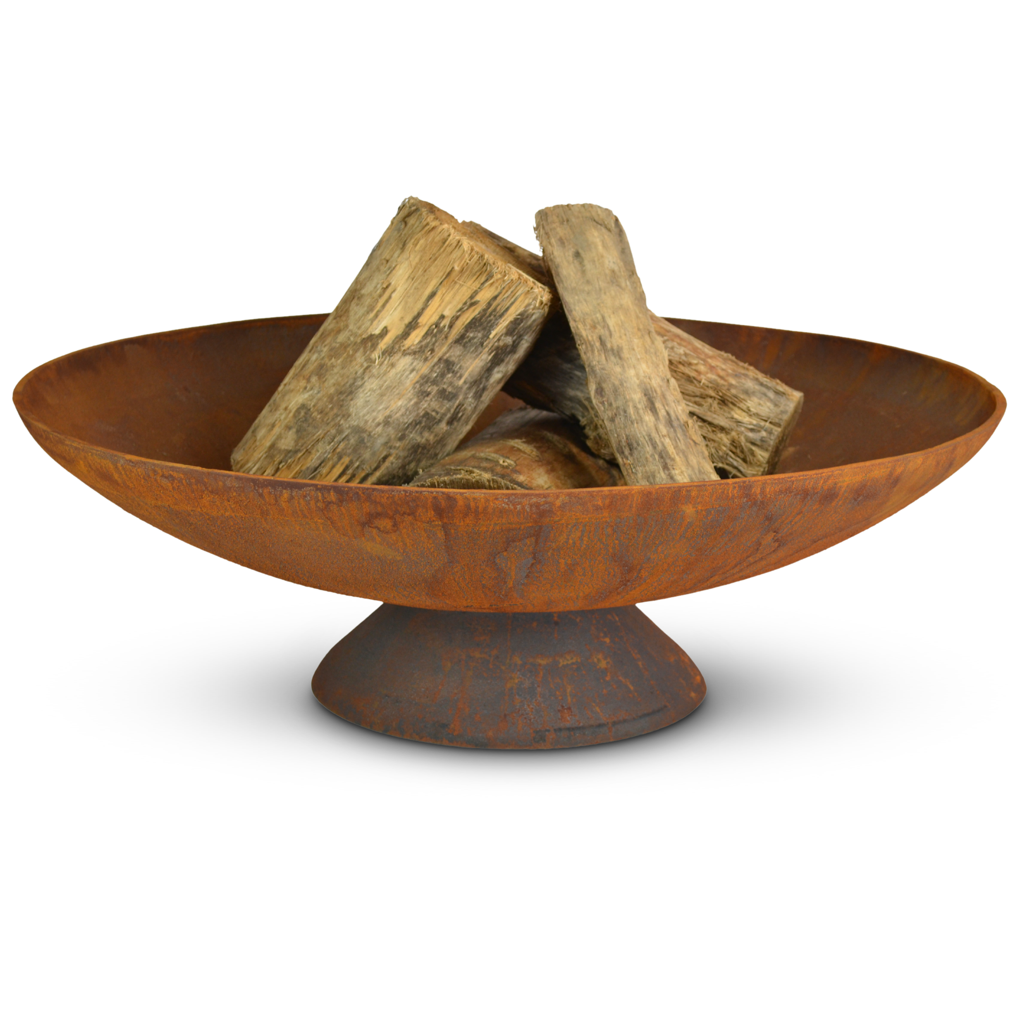Tucson 78cm Elegant Cast Iron Fire Pit - Natural Rustic Finish - Outdoor Fire Pit