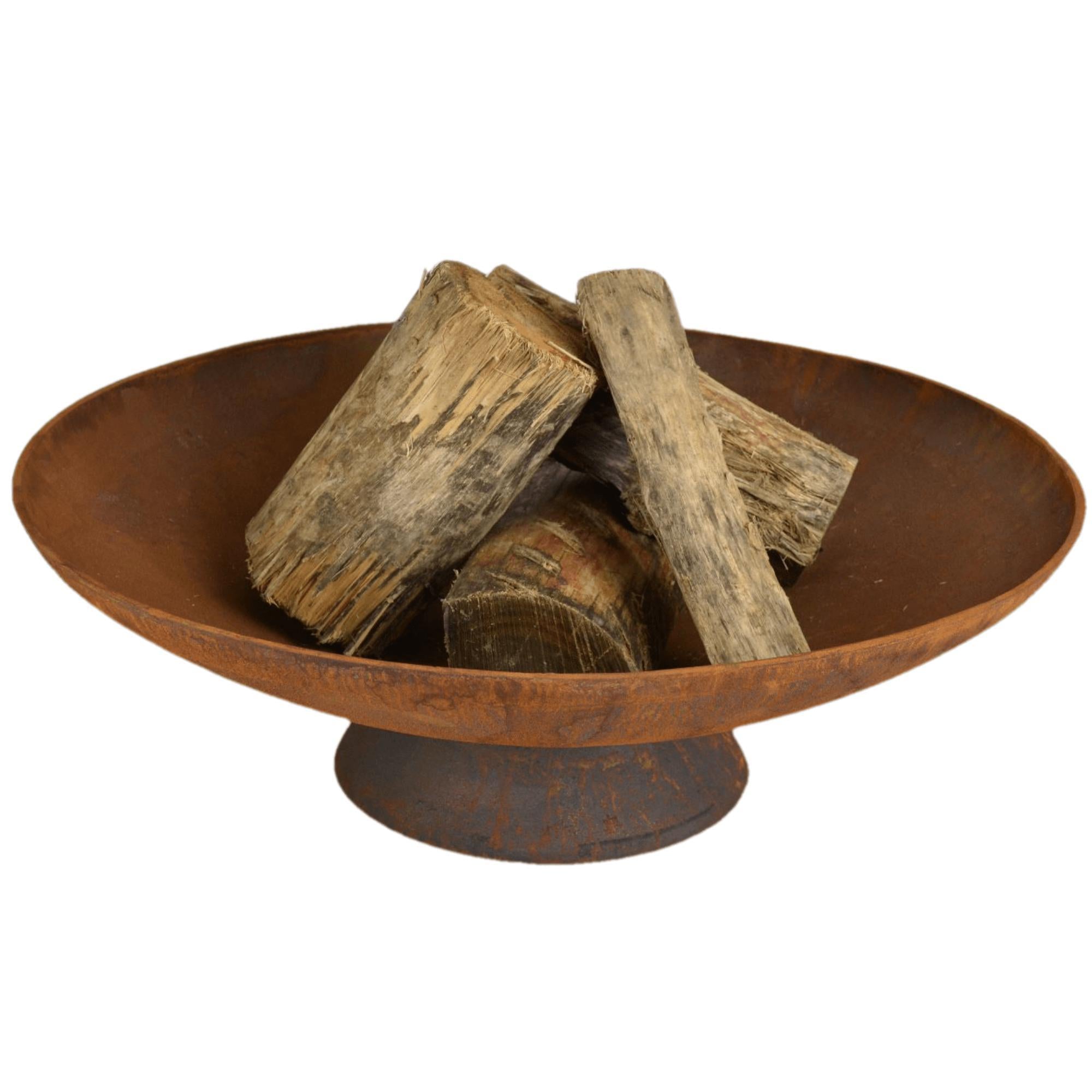 Tucson 78cm Elegant Cast Iron Fire Pit - Natural Rustic Finish - Outdoor Fire Pit