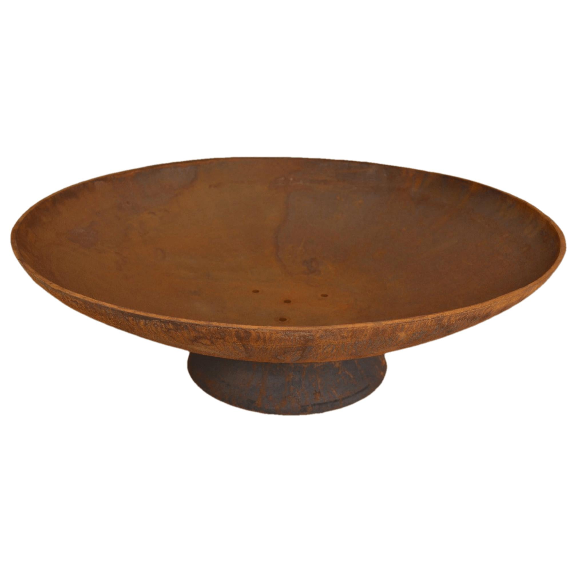 Tucson 78cm Elegant Cast Iron Fire Pit - Natural Rustic Finish - Outdoor Fire Pit