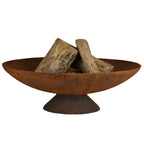Tucson 78cm Elegant Cast Iron Fire Pit - Natural Rustic Finish - Outdoor Fire Pit